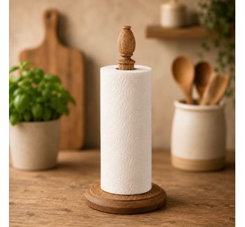 Creamore Mill Oak Kitchen Roll Stand