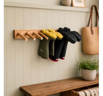 Creamore Mill  Oak Wellie Rack