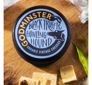 Godminster Vintage Organic Black Truffle Cheddar Truckle (200g)