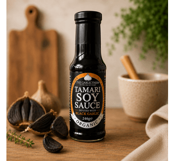 The Garlic Farm Tamari Soy Sauce with Black Garlic (246g)