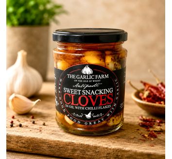 The Garlic Farm Sweet Snacking Garlic Cloves with Chilli (270g)