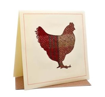 Tweed Greeting Card Chicken