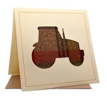 Tweed Greeting Card Tractor