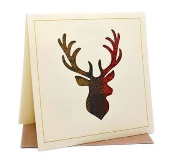 Tweed Greeting Card Stag