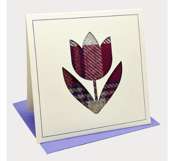 Tweed Greeting Card Tulip