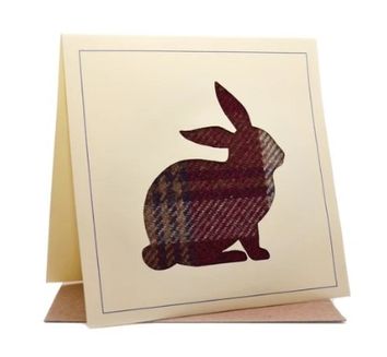 Tweed Greeting Card Rabbit