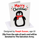 Merry Christmas Penguin Charity Card additional 2