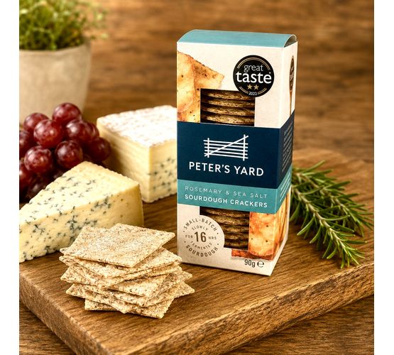 Peter's Yard Artisan Sourdough Crackers - Rosemary &amp; Sea Salt