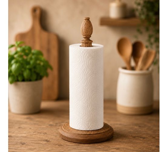 Creamore Mill Oak Kitchen Roll Stand