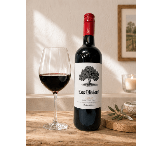 Les Oliviers Merlot Mourvedre - Vin de Pays d'Oc (France)