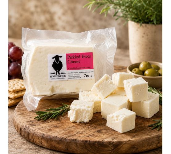 Homewood Cheeses Feta-Style Pickled Ewes Cheese (165g)