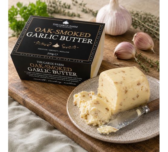 The Garlic Farm Oak Smoked Garlic Butter (200g)