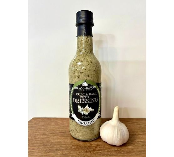The Garlic Farm Organic Pesto and Garlic Dressing (330ml)
