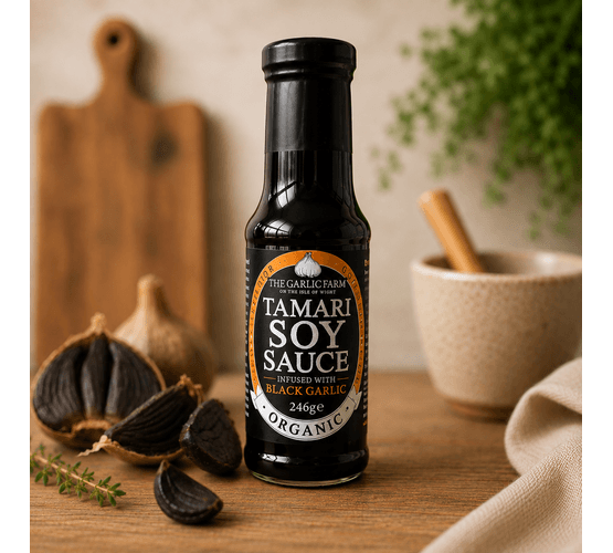 The Garlic Farm Tamari Soy Sauce with Black Garlic (246g)