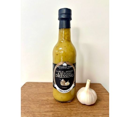 The Garlic Farm Organic Honey &amp; Mustard Garlic Dressing (330ml)