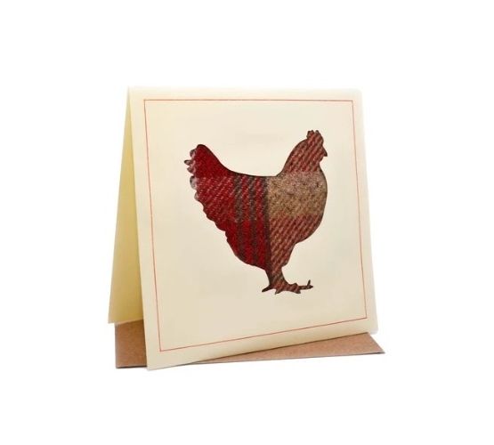 Tweed Greeting Card Chicken