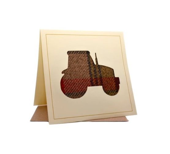 Tweed Greeting Card Tractor