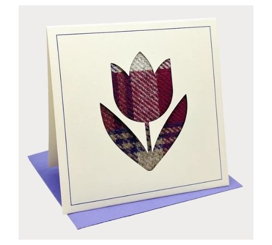 Tweed Greeting Card Tulip