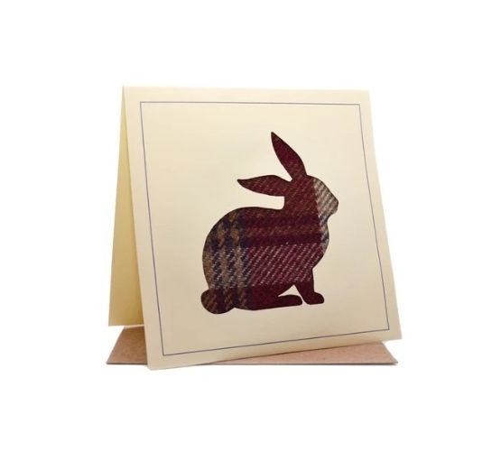 Tweed Greeting Card Rabbit